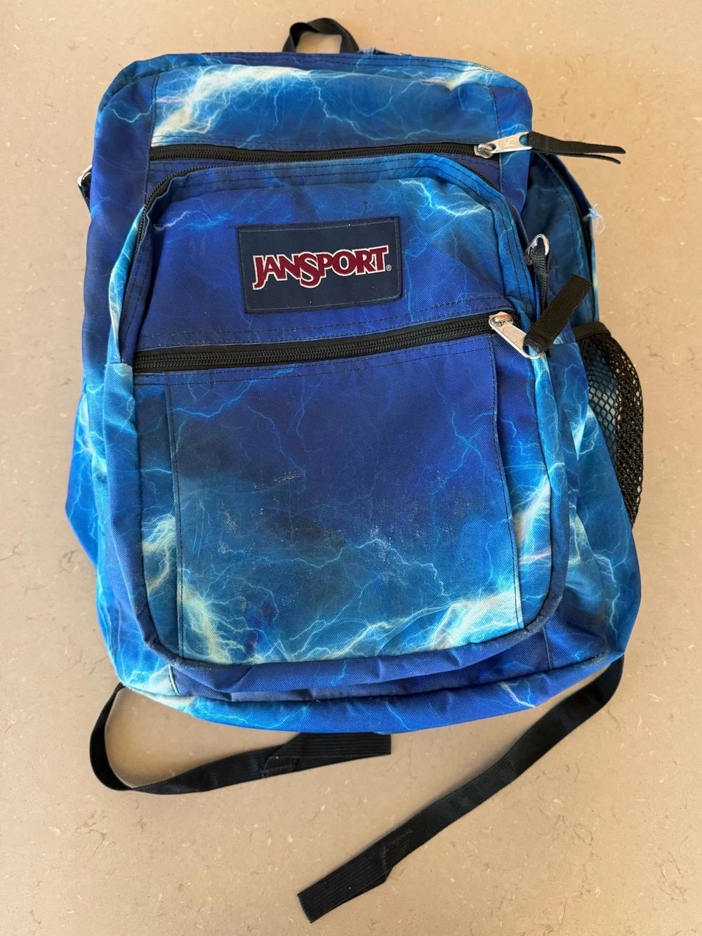 Jansport Big Student Lightning Blue Backpack Laptop Back School College Travel